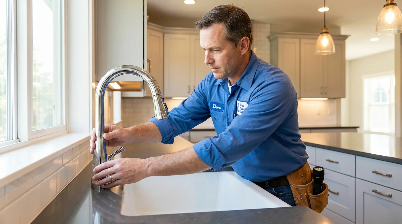 Kitchen faucet installation by Johns Plumbing LLC in Hempstead